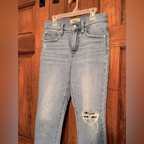 Madewell The Perfect Vintage Jean Cropped Distressed Light Wash Size 25P - Picture 3 of 9